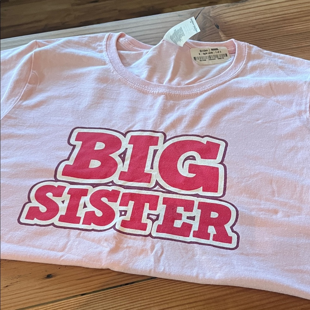 Gildan Pink 'Big Sister' Kids T-Shirt